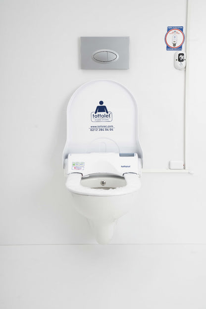 Tottolet® Butonlu (AKÜLÜ) - Otomatik Hijyenik Klozet Kapak Sistemi (SİYAH)