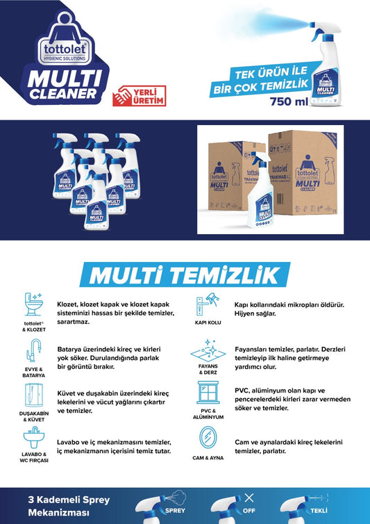 Tottolet Multi Cleaner - Tottolet Multi Temizlik 750 ml