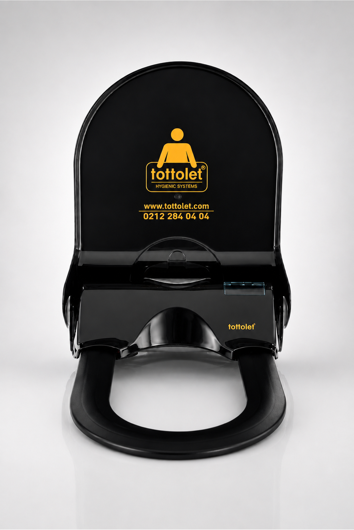 Tottolet® Butonlu (AKÜLÜ) - Otomatik Hijyenik Klozet Kapak Sistemi (SİYAH)