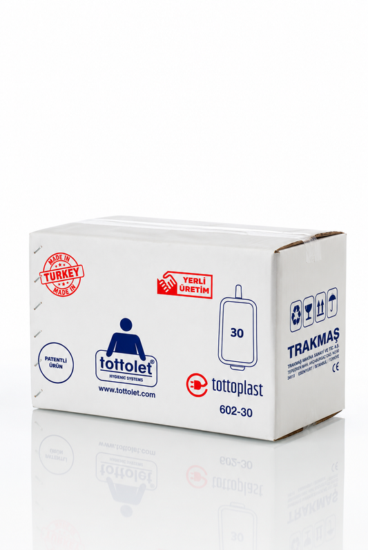 Tottoplast® - Tottolet Hijyenik Klozet Kapak Rulosu 30’lu -- 1 Koli 30 Rulo (ELEKTRİKLİ Tottolet uyumlu)
