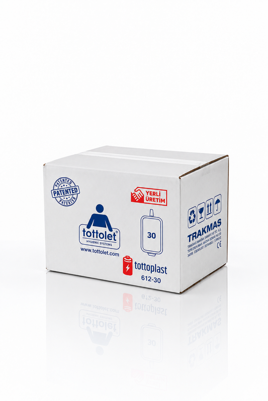 Tottoplast® - Tottolet Hijyenik Klozet Kapak Rulosu 30’lu -- 1 Koli 30 Rulo  (AKÜLÜ Tottolet uyumlu)